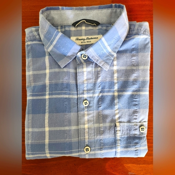 Tommy Bahama Nova Wave Key Largo Blue Men's Camp Shirt - M - Picture 3 of 9